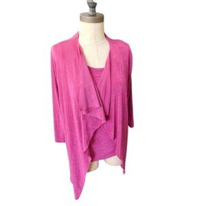 Slinky Brand Size XS Slinky Stretchy 2 Piece Twinset Top Set